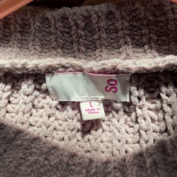 light purple slightly open knit super soft cozy sweater - Picture 3 of 3
